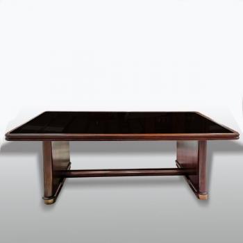 Coffee Table - solid oak, brass - 1930